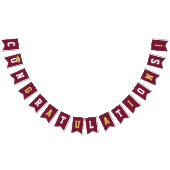 Gefeliciteerd Modern Burgundy Gold Afstuderen Vlaggetjes (Alle)