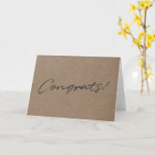 Gefeliciteerd! | Modern script Gefeliciteerd Manil Kaart (Gele Bloem)