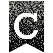 Gefeliciteerd Modern Silver Confetti Afstuderen Vlaggetjes (Eerste vlag)