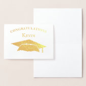 Gefeliciteerd Modern Simple Gold Pet Afstuderen Folie Kaarten (Display)