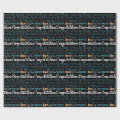 Gefeliciteerd Modern Typografie Cadeaupapier (Vlak)