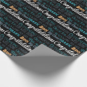 Gefeliciteerd Modern Typografie Cadeaupapier (Hoek)