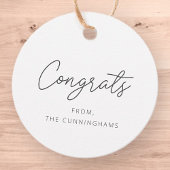 Gefeliciteerd Moderne elegante eenvoudige grafisch Bedankjes Labels