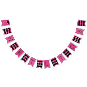 Gefeliciteerd Moderne Roze Afstudeerfeest Vlaggetjes (Alle)