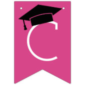 Gefeliciteerd Moderne Roze Afstudeerfeest Vlaggetjes (Eerste vlag)