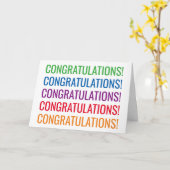 Gefeliciteerd moderne typografie felicitaties kaart (Gele Bloem)