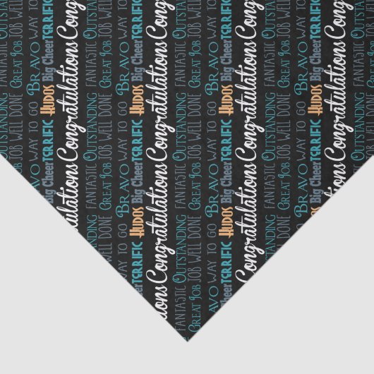 Gefeliciteerd Moderne Typografiewoorden Tissuepapier (Detail)