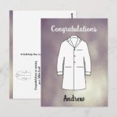 Gefeliciteerd Moderne Witte Jassengala Dokter Briefkaart (Voorkant / Achterkant)