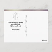 Gefeliciteerd Moderne Witte Jassengala Dokter Briefkaart (Achterkant)