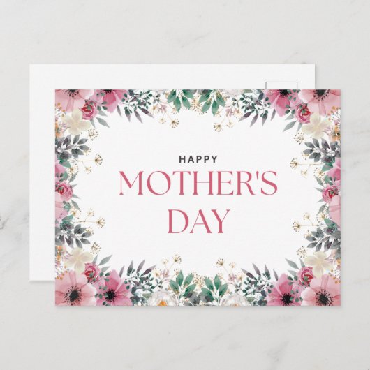 Gefeliciteerd moeder op Moederdag  Briefkaart (Voorkant / Achterkant)