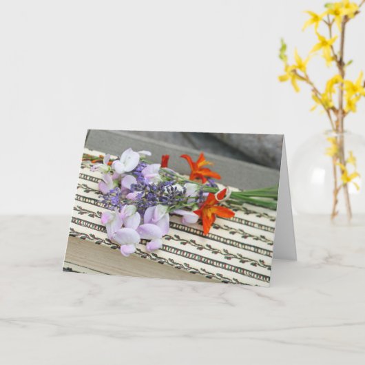 Gefeliciteerd Moederdag Vouwkaart Kaart (Gele Bloem)