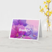 Gefeliciteerd, mooi. Bloemen schilderen Kaart (Gele Bloem)