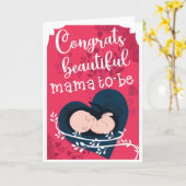 Gefeliciteerd, mooie mama om Kaart te worden (Gele Bloem)