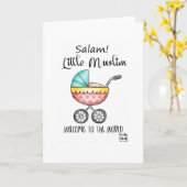 Gefeliciteerd - Moslim pasgeborene Kaart (Gele Bloem)