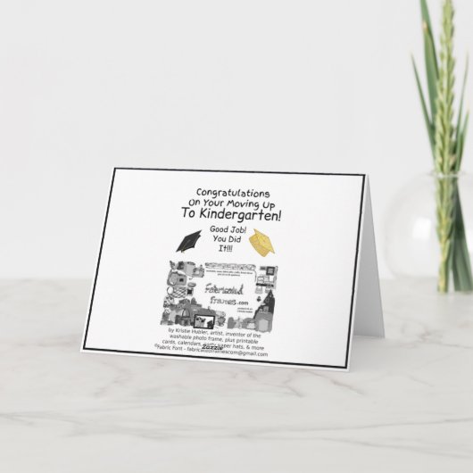 Gefeliciteerd Moving Up Kleuterschool Afstuderen Kaart (Achterkant)