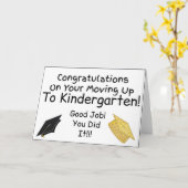 Gefeliciteerd Moving Up Kleuterschool Afstuderen Kaart (Gele Bloem)