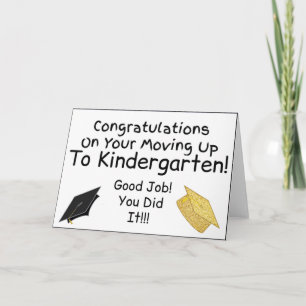 Gefeliciteerd Moving Up Kleuterschool Afstuderen Kaart