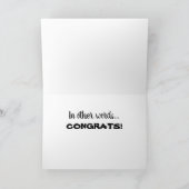 Gefeliciteerd Multi-Phrase Typografie Kaart (Binnen)