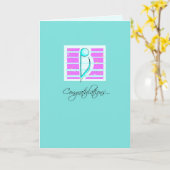 Gefeliciteerd Music Note Kaart (Gele Bloem)