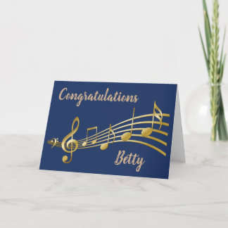 Gefeliciteerd, muziek Wenskaart Kaart