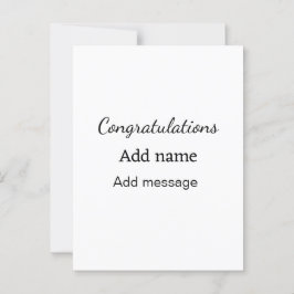 Gefeliciteerd naam bericht eenvoudig afgestudeerd  briefkaart