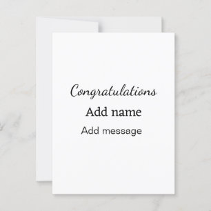Gefeliciteerd naam bericht eenvoudig afgestudeerd  briefkaart