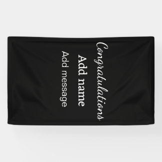 Gefeliciteerd naam bericht eenvoudig afgestudeerd  spandoek
