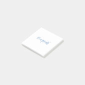 Gefeliciteerd naam blauw stijlvolle afstudeerdatum post-it® notes (Schuin)