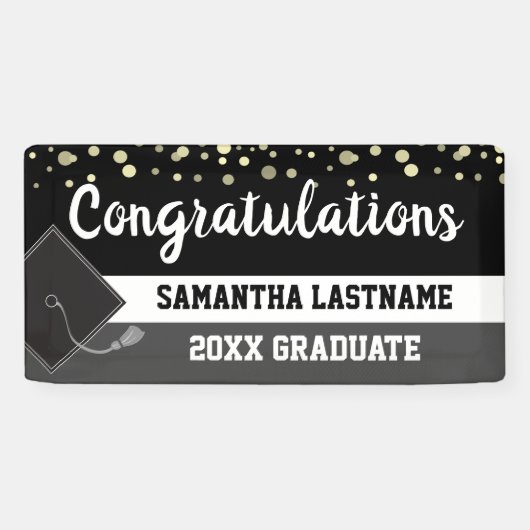 Gefeliciteerd Naam student en Boekbouwverbod Spandoek (Horizontaal)