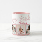 Gefeliciteerd Nana 5 Foto Collage Roze Mok (Midden)