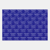 Gefeliciteerd Navy Blue White Class of 2024 Naam Inpakpapier Vel (Voorkant)
