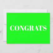 Gefeliciteerd, netjes groene witte kaart (Voorkant)