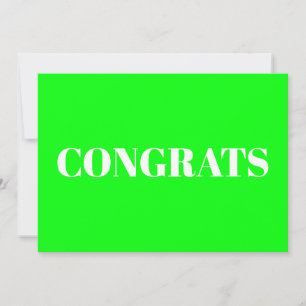Gefeliciteerd, netjes groene witte kaart