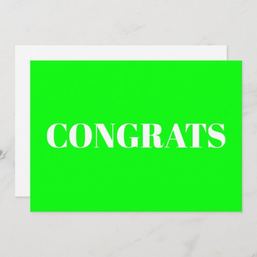 Gefeliciteerd, netjes groene witte kaart (Voorkant / Achterkant)