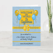 Gefeliciteerd New Baby Boy Sagittarius Kaart (Voorkant)