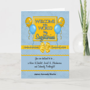 Gefeliciteerd New Baby Boy Sagittarius Kaart