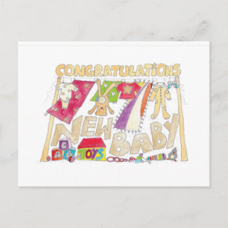 Gefeliciteerd - New Baby. Briefkaart
