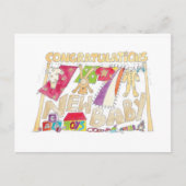 Gefeliciteerd - New Baby. Briefkaart (Voorkant)