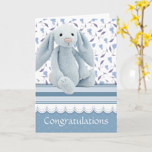 Gefeliciteerd New Baby Kaart (Gele Bloem)