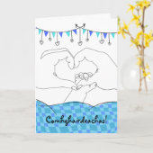 Gefeliciteerd New Baby Son Iers Gaelic Kaart (Gele Bloem)