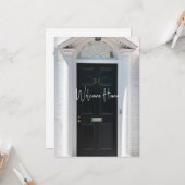 Gefeliciteerd New Home Flat Wenskaart Kaart (Voorkant / Achterkant in situ)