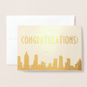 Gefeliciteerd New York Skyline Wenskaart Folie Kaarten (Voorkant met envelop)