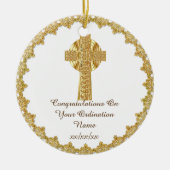 Gefeliciteerd, Newly Ordainment Gift Keramisch Ornament (Voorkant)