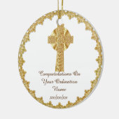 Gefeliciteerd, Newly Ordainment Gift Keramisch Ornament (Links)