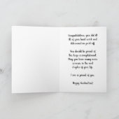 Gefeliciteerd nichtje afstuderen in het rood kaart (Binnen)