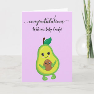 Gefeliciteerd Nieuw Geboortefeest Avocado Kaart