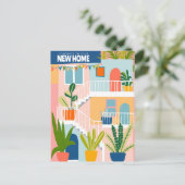 GEFELICITEERD Nieuw Home Schattige Tropisch Appart Briefkaart (Staand voorkant)