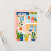 GEFELICITEERD Nieuw Home Schattige Tropisch Appart Kaart (Voorkant / Achterkant in situ)