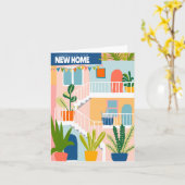 GEFELICITEERD Nieuw Home Schattige Tropisch Appart Kaart (Gele Bloem)