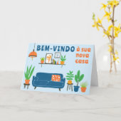 Gefeliciteerd Nieuw Huis Bem-vindo à sua nova casa Kaart (Gele Bloem)